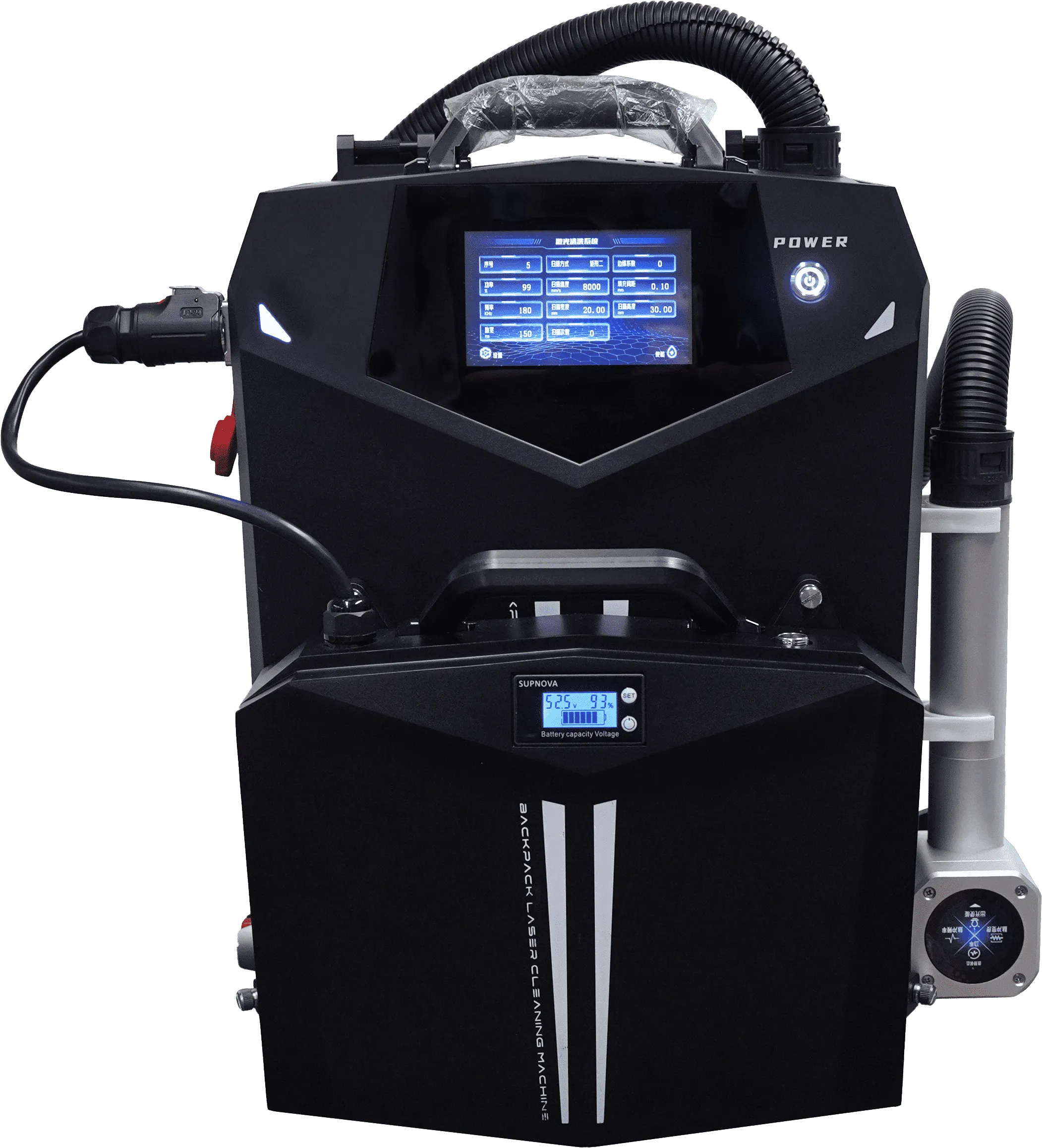 Compact portable laser cleaning system suited to a startup operator's first machine